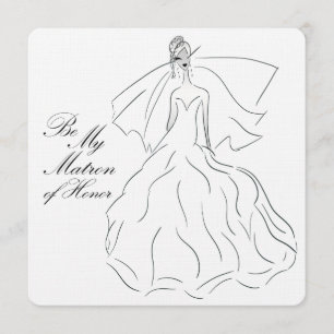 Invitation Soyez ma dame de honneur