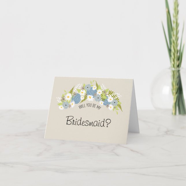 Invitation Soyez ma servante d'enfance Floral Wreath (Devant)