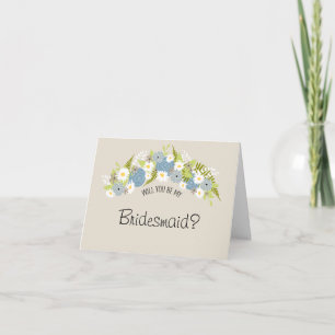 Invitation Soyez ma servante d'enfance Floral Wreath