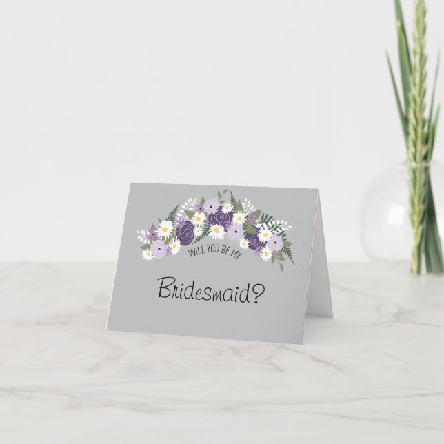 Invitation Soyez ma servante d'enfance Floral Wreath (Devant)