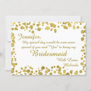 Invitation Soyez ma servante d'État Confetti Celebration Go