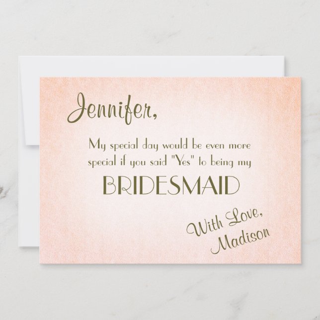 Invitation Soyez ma servante d'État | Joli Blush (Devant)