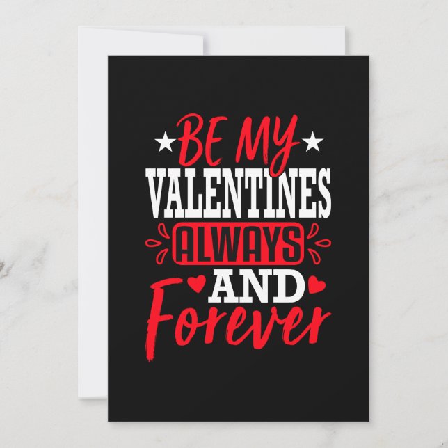 Invitation Soyez Mes Valentines Toujours Et Pour Toujours (Devant)