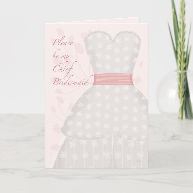Invitation Soyez mon chef de pont, Lace Gown Coral (Devant)