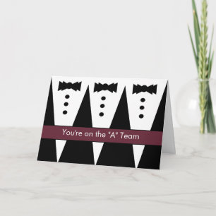 Invitation Soyez mon meilleur homme avec des Tuxes - FUNNY