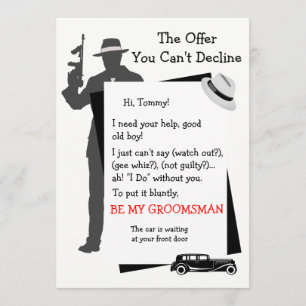 Invitation Soyez mon offre de Groomsman que vous ne pouvez