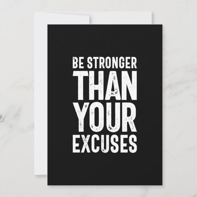Invitation Soyez Plus Forte Que Vos Excuses - Citation Motiva (Devant)