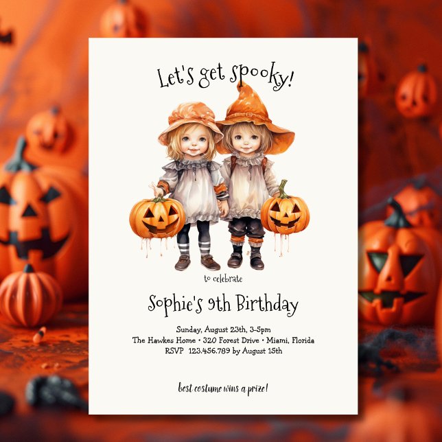 Invitation Soyons éffrayants ! Parti anniversaire de enfant S (Créateur téléchargé)