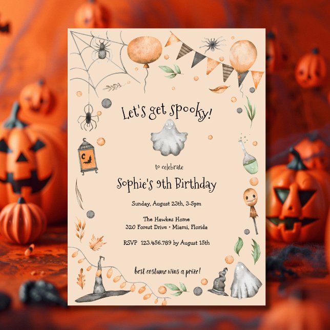 Invitation Soyons éffrayants ! Parti anniversaire de enfant S (Créateur téléchargé)
