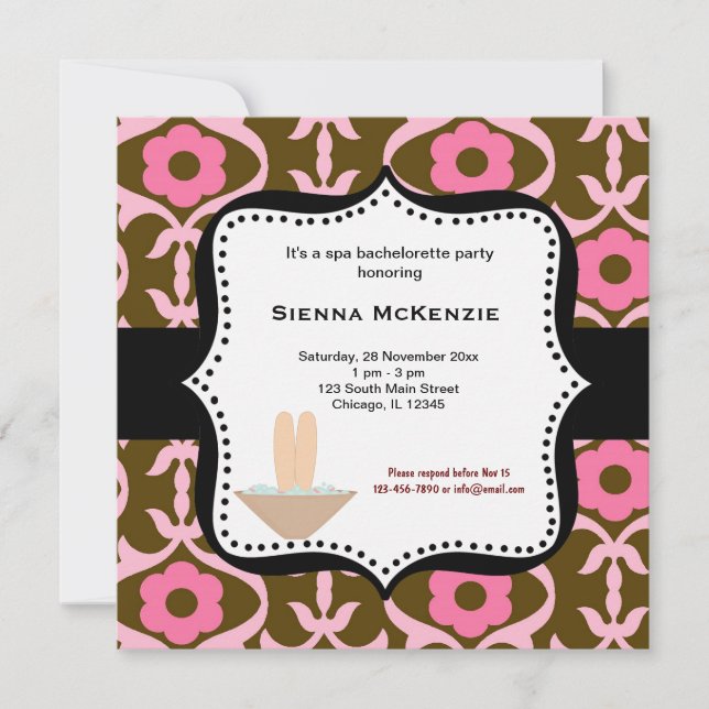 Invitation Spa Bachelorette (Devant)