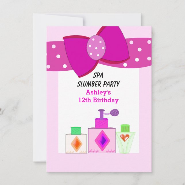 Invitation Spa de Bow rose (Devant)