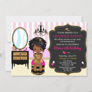 Invitation Spa d'invitation de maquillage vernis à ongles inv