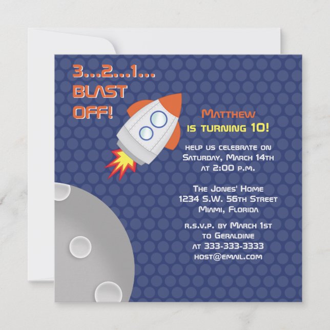 Invitation Space Adventure (Devant)
