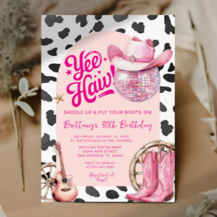 Invitation Space Cowgirl Western Cowgirl 30e anniversaire