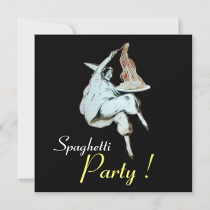 Invitation SPAGHETTI PARTY, ITALIAN KITCHEN dîner rouge, brun