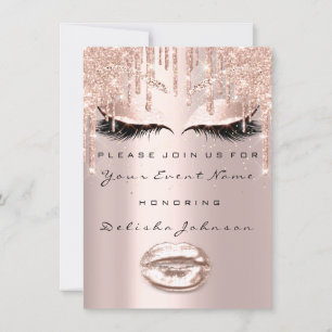 Invitation Spark Sweet 16th Drips Parties scintillant Lèvres 