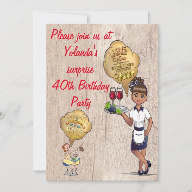 Invitation Special Surprise 40th Birthday Party (Devant)