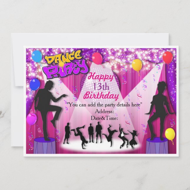 Invitation spéciale du Dance Party (Devant)