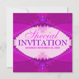 Invitation spéciale Filles Rose Chaud et Violet