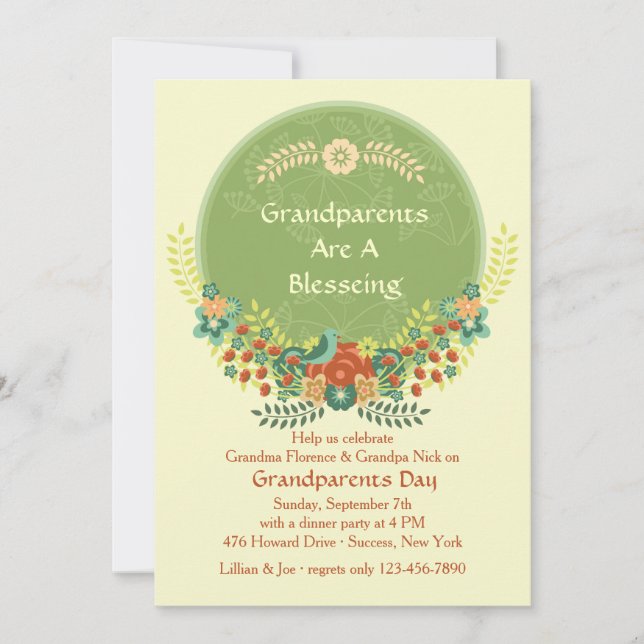 Invitation spéciale pour la Journée des grands-par (Devant)