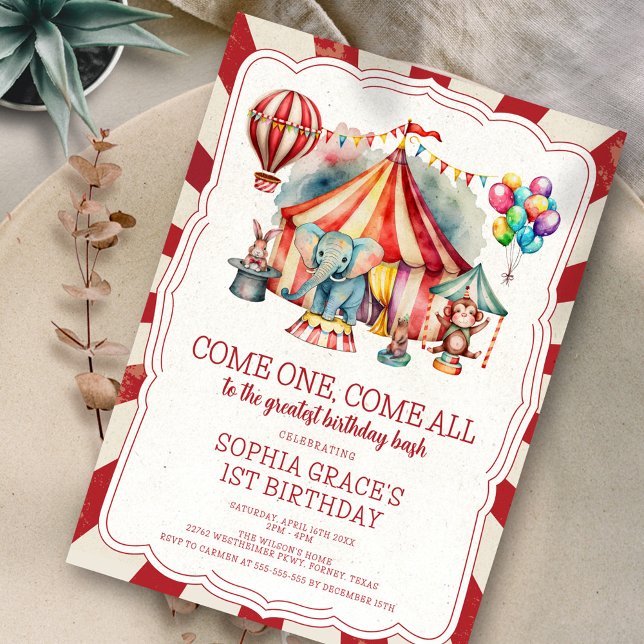 Invitation Spectacle de Cirque Carnaval à petit budget & Anim (Créateur téléchargé)