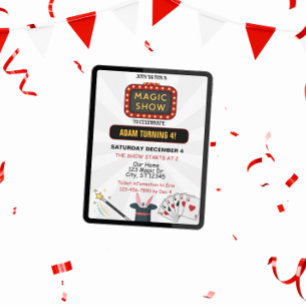 Invitation Spectacle magique fête d'anniversaire