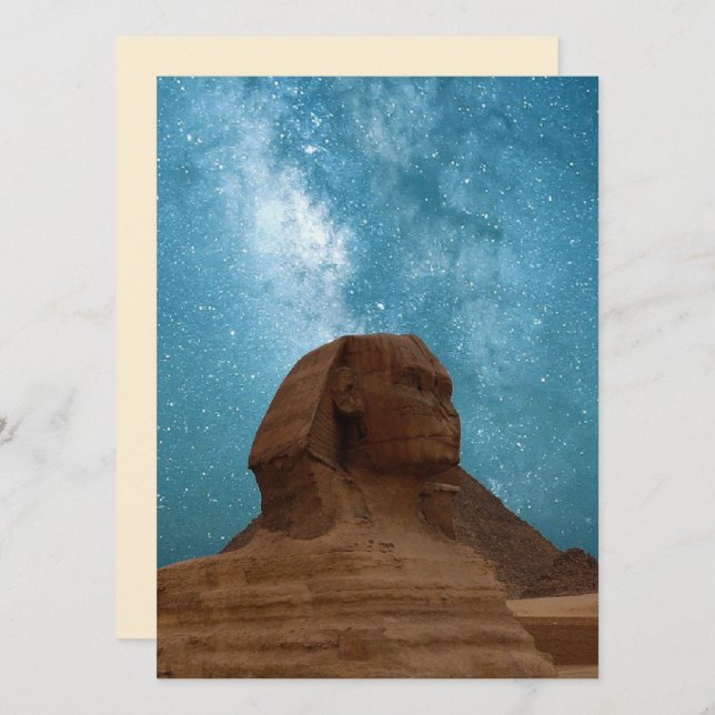 Invitation Sphinx : Égypte (Devant / Derrière)