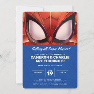 Invitation Spider-Man   Anniversaire des jumeaux Super Hero