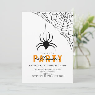 Invitation Spider & Web Moderne Adulte Halloween Party
