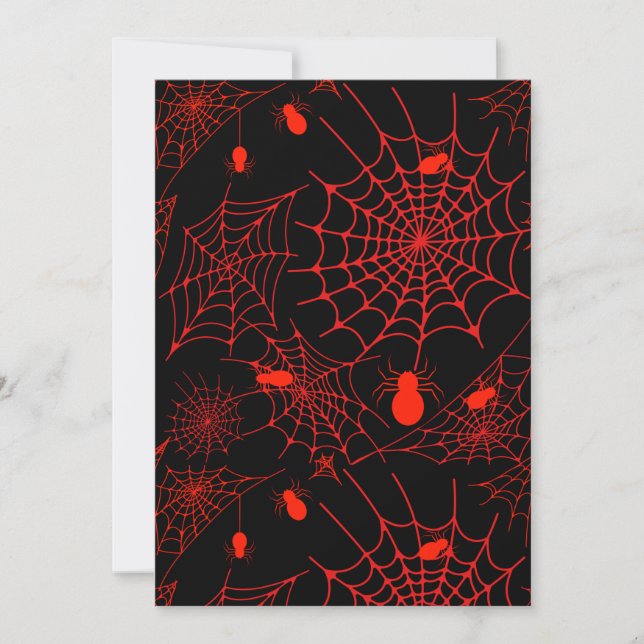 Invitation Spiderweb with spiders black backround  (Devant)