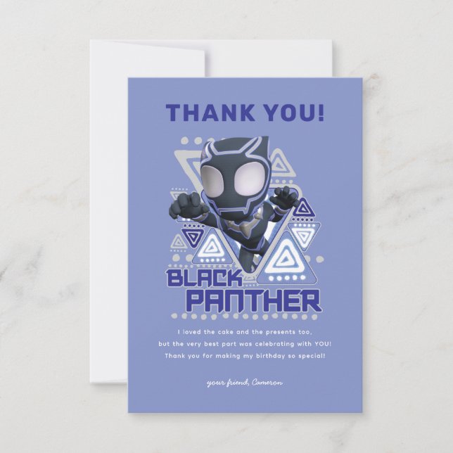 Invitation Spidey | Black Panther Merci d'anniversaire (Devant)