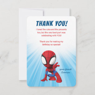 Invitation Spidey et ses amis Extraordinaires Merci d'anniver