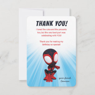 Invitation Spidey   Miles Morales Anniversaire Merci