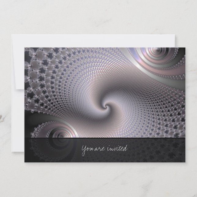 Invitation Spirales sans fin - Art Fractal (Devant)