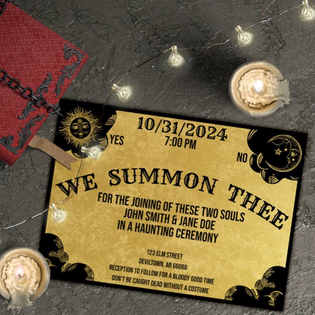 Invitation Spirit Board Gothique Halloween Mariage & douche (Créateur téléchargé)