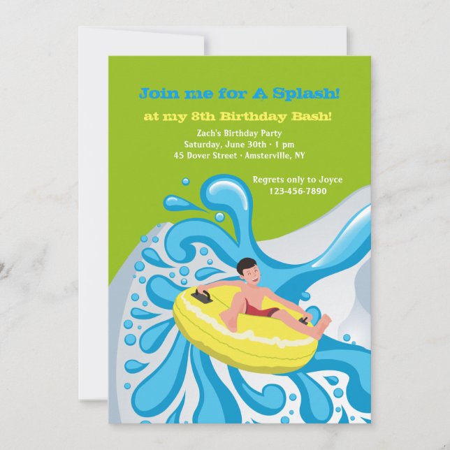 Invitation Splash Ride (Devant)