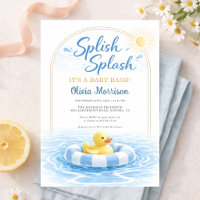 Splish Splash Baby Bash Bleu Jaune Baby Shower