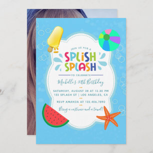 Invitation Splish Splash fête d'anniversaire Ajouter une invi