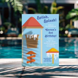 Invitation Splish, Splash ! Pad de Splash, Parc aquatique Ann