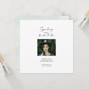 Invitation Spoiling our Bride-to-be Photo Carré nuptiale