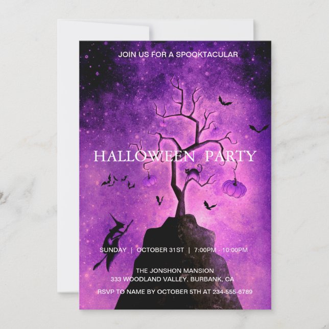 Invitation Spooktacular Dark Haunted House Halloween Party (Devant)
