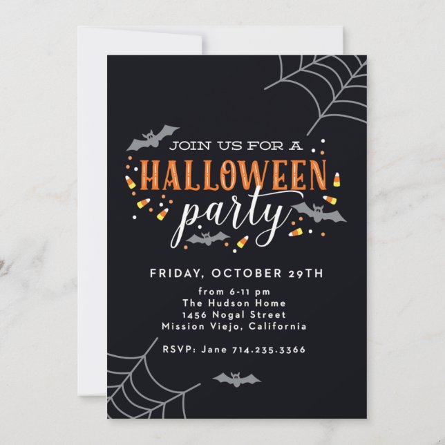 Invitation Spooktacular Dark Haunted House Halloween Party (Dos)