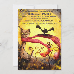 Invitation Spooktacular Dark Haunted House Halloween Party I