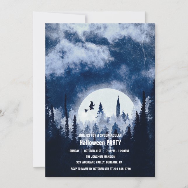 Invitation Spooktacular Dark Haunted House Halloween Party I (Devant)
