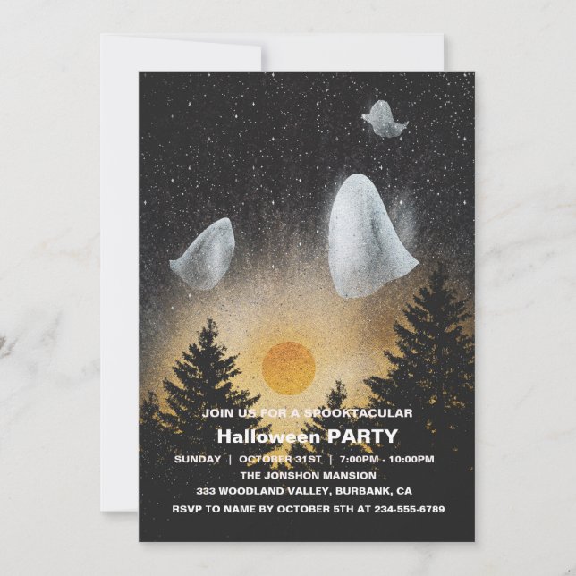 Invitation Spooktacular Dark Haunted House Halloween Party I (Devant)