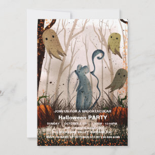 Invitation Spooktacular Dark Haunted House Halloween Party I