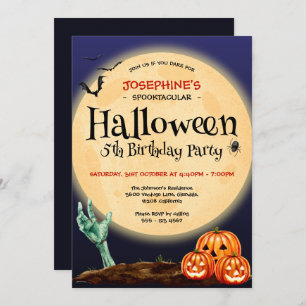 Invitation Spooktacular Halloween 5ème anniversaire