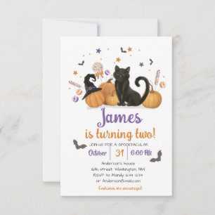 Invitation Spooktacular Halloween Candy Anniversaire Invitati