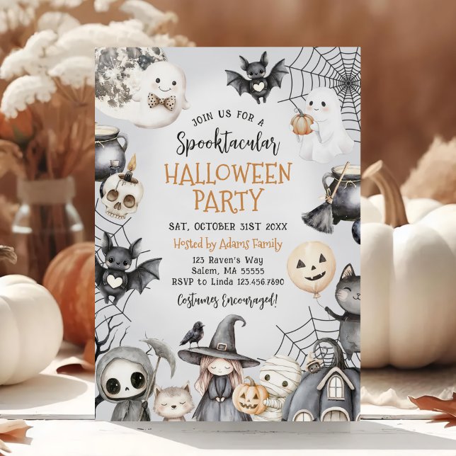 Invitation Spooktacular Halloween mignon Fête fantôme (Créateur téléchargé)