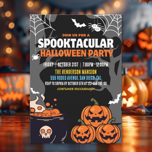 Invitation Spooktacular Party Funny Halloween (Créateur téléchargé)